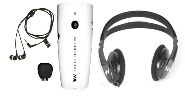 Williams Sound PockeTalker 2.0 with Stereo Headphone + Dual Earbuds